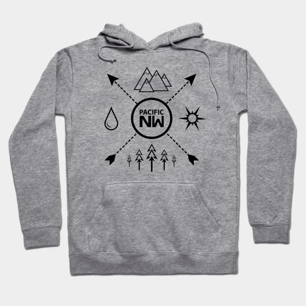 PNW 365 Hoodie by RainShineDesign